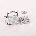 Minimalist Diamond Shape Stud Earrings For Women, Elegant Daily Fashion Jewelry view 4