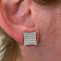 Minimalist Diamond Shape Stud Earrings For Women, Elegant Daily Fashion Jewelry view 1