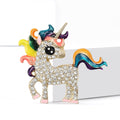 Alloy Enamel Rainbow Horse Brooch Pin For Suits Coats Apparel view 2