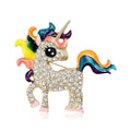 Alloy Enamel Rainbow Horse Brooch Pin For Suits Coats Apparel view 1