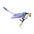 Alloy Magpie Bird On Branch Brooch Pin For Suits And Coats view 2