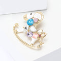 Alloy Rocking Horse Brooch Pin For Suits And Coats view 4