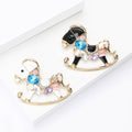 Alloy Rocking Horse Brooch Pin For Suits And Coats view 2
