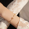 European Style Sparkling Zircon Eight Point Star Compass Pendant Bangle For Women view 2