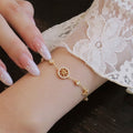 European Style Sparkling Zircon Eight Point Star Compass Pendant Bangle For Women view 4