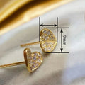 Simple Heart Stud Earrings For Women, Elegant Daily Commute Love Shape Fashion Jewelry view 4
