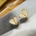 Simple Heart Stud Earrings For Women, Elegant Daily Commute Love Shape Fashion Jewelry view 2