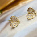 Simple Heart Stud Earrings For Women, Elegant Daily Commute Love Shape Fashion Jewelry view 5