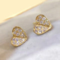 Simple Heart Stud Earrings For Women, Elegant Daily Commute Love Shape Fashion Jewelry view 1