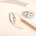 New Women's Elegant Huggie Earrings With Micro Pave Cubic Zirconia, Refined Ear Jewelry view 1