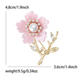 Alloy Resin Pearl Plum Blossom Brooch Pin For Women's Apparel view 6
