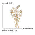 Alloy Rhinestone Plum Blossom Bouquet Brooch For Elegant Women's Apparel view 6