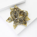 Metal Alloy Rhinestone Rose Brooch Pin For Women's Apparel Decoration view 4