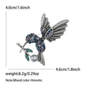 Alloy Rhinestone Hummingbird Brooch For Suit Shawl Decoration view 5