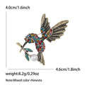 Alloy Rhinestone Hummingbird Brooch For Suit Shawl Decoration view 6