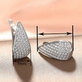 Sparkling Triangle Geometric Water Drop Ear Cuffs For Women, Chic Asian Style Statement Jewelry Earrings view 4