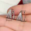 Triangle Geometric Line Ear Cuffs For Women, Elegant Minimalist Fashion Jewelry Earrings view 4