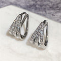 Triangle Geometric Line Ear Cuffs For Women, Elegant Minimalist Fashion Jewelry Earrings view 3