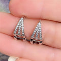 Triangle Geometric Line Ear Cuffs For Women, Elegant Minimalist Fashion Jewelry Earrings view 2