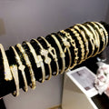 18K Gold Plated Copper Zircon Snake Open Bangle For Women European American Fashion Jewelry view 2