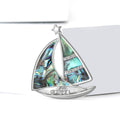 Alloy Natural Abalone Shell Sailboat Brooch For Women Fashion Wear view 2