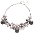 Dark Gothic Irregular Faux Pearl Tassel Pendant Necklace Geometric Round Statement Choker view 5