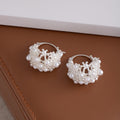 Elegant Korean Style 3D Hollow Pearl Rhinestone Hoop Stud Clip Light Luxury Fashion Earrings view 4