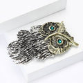 Metal Alloy Owl Pendant Brooch Pin For Vintage Women Apparel view 2
