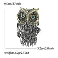 Metal Alloy Owl Pendant Brooch Pin For Vintage Women Apparel view 5