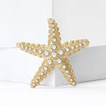 Alloy Rhinestone Starfish Brooch Pin For Beach Vacation Outfits view 2