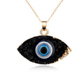 Gold Tone Crystal Cluster Evil Eye Necklaces and Earrings in Five Designs view 1