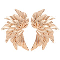 European Style Crinkled Metal Geometric Drop Earrings For Women Unique Statement Fashion Jewelry view 5