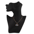 Gold Tone Crystal Cluster Evil Eye Necklaces and Earrings in Five Designs view 4