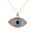 Gold Tone Crystal Cluster Evil Eye Necklaces and Earrings in Five Designs view 2