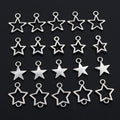 Antique Silver Alloy Small Star Pendant Charm For DIY Necklace Bracelet Jewelry Making view 1