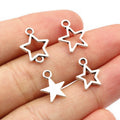 Antique Silver Alloy Small Star Pendant Charm For DIY Necklace Bracelet Jewelry Making view 4