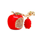 Jeweled Camera Keychain With White Enamel and Crystal Panels view 5