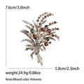 Metal Alloy Rhinestone Flower Bouquet Brooch For Elegant Womens Apparel view 6