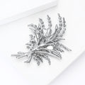 Metal Alloy Rhinestone Flower Bouquet Brooch For Elegant Womens Apparel view 4