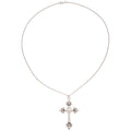 Light Luxury Alloy Rhinestone Enamel Cross Pendant Necklace Geometric Clavicle Chain view 5