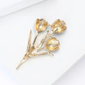 Alloy Enamel Tulip Flower Brooch For Trendy Clothing Decoration view 4