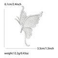 Alloy Pearl Side Flying Butterfly Brooch Pin For Shawls view 6