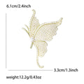 Alloy Pearl Side Flying Butterfly Brooch Pin For Shawls view 5