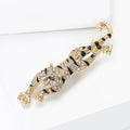 Alloy Enamel Rhinestone Tiger Brooch For Coats And Unisex Apparel view 4