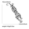 Alloy Enamel Rhinestone Tiger Brooch For Coats And Unisex Apparel view 6