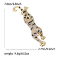Alloy Enamel Rhinestone Tiger Brooch For Coats And Unisex Apparel view 5