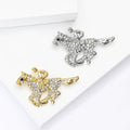 Alloy Rhinestone Horse Racing Brooch Pin For Suits And Apparel view 4