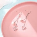Pearl Look Crystal Look Chain Long Hook Earrings in Three Styles view 5