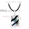 Black Silver Tone Abalone Shell Shell Metal Necklace view 2
