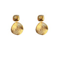 Alloy Geometric Square Pearl Round Pendant Drop Earrings, Minimalist Metallic Stud Style view 5